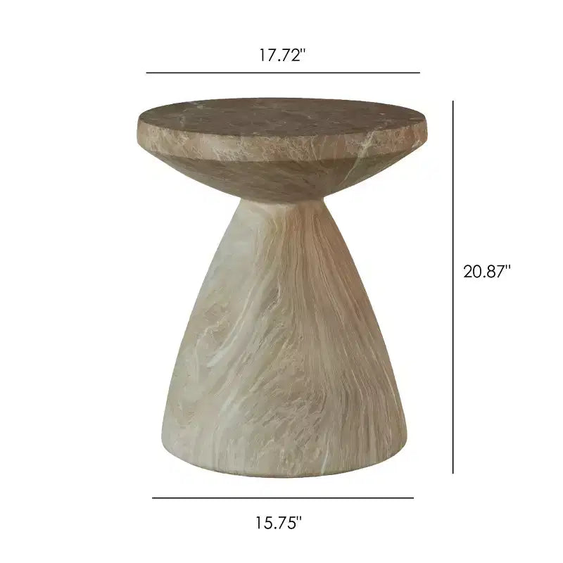 GDFStudio Rava – Table d'appoint moderne légère en béton