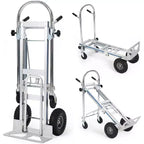 Convertible Hand Truck 700 LBS, Folding Platform Truck Dolly with 4-Wheel Design and Adjustable Telescoping Handle for Warehouse, Home, Garden