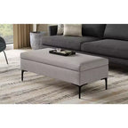 Lilah Canapé-coffre de rangement rectangulaire large de 122 cm de style milieu de siècle avec couvercle relevable