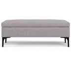 Lilah Canapé-coffre de rangement rectangulaire large de 122 cm de style milieu de siècle avec couvercle relevable