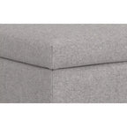 Lilah Canapé-coffre de rangement rectangulaire large de 122 cm de style milieu de siècle avec couvercle relevable