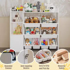 Meuble de rangement Acekool pour enfants en MDF, étagère de rangement avec bacs pour chambre d'enfant ou salle de jeux