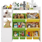 Meuble de rangement Acekool pour enfants en MDF, étagère de rangement avec bacs pour chambre d'enfant ou salle de jeux