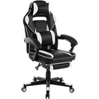 Chaise de jeu ergonomique Acekool pour adultes, cuir PU, massage lombaire, repose-pieds, réglable, pour bureau ou jeu