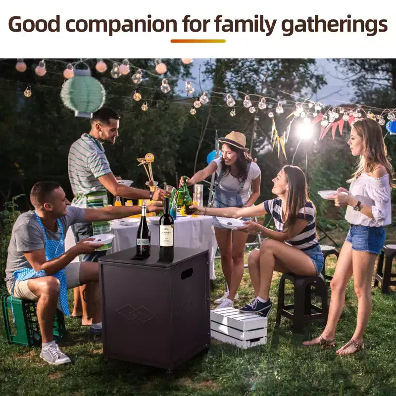Boîte à air extérieure multi-scénarios Table C Stockage et protection sûrs pour les bouteilles de gaz, compagnon idéal pour le camping et les réunions de famille