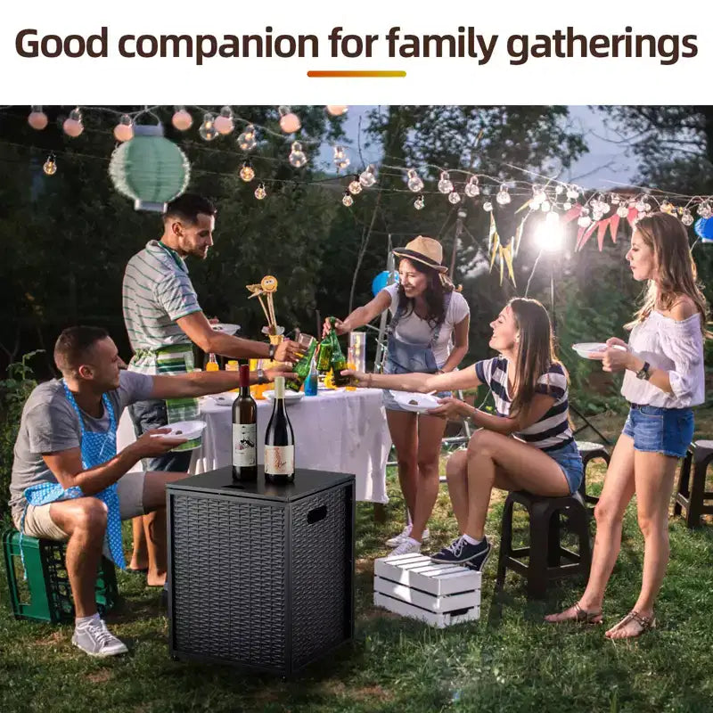 Boîte à air extérieure multi-scénarios Table C Stockage et protection sûrs pour les bouteilles de gaz, compagnon idéal pour le camping et les réunions de famille