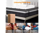 Matelas Queen 14 pouces dans une boîte, mousse à mémoire de forme au gel et ressorts ensachés individuellement, fermeté moyenne, rafraîchissant, certifié CertiPUR-US