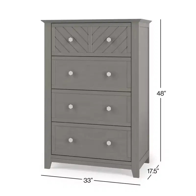 Commode 4 tiroirs Atwood de Child Craft pour chambre d'enfant ou d'adulte, grand espace de rangement, kit anti-basculement inclus pour éviter le basculement, non toxique, finition sécuritaire pour bébé