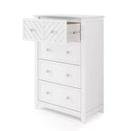 Commode 4 tiroirs Atwood de Child Craft pour chambre d'enfant ou d'adulte, grand espace de rangement, kit anti-basculement inclus pour éviter le basculement, non toxique, finition sécuritaire pour bébé