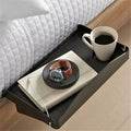 Modern Innovations Bedside Shelf with Cord and Cup Holder (Black)