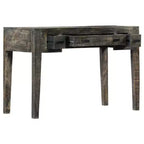 vidaXL Bureau noir 110x50x75 cm Bois de manguier massif