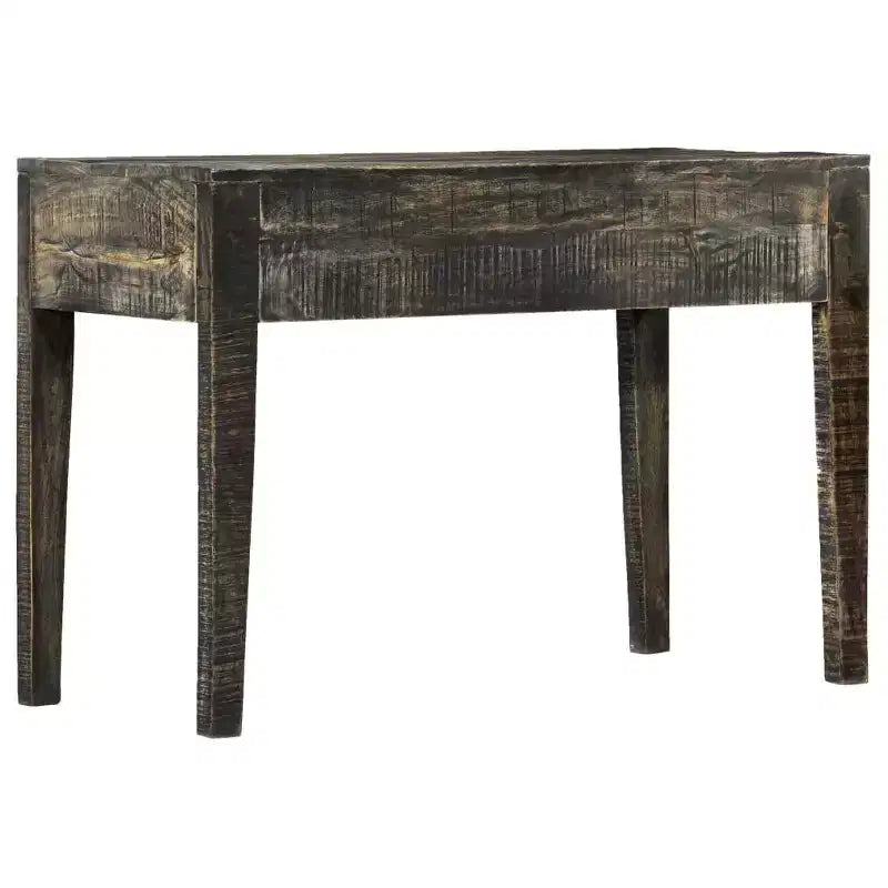 vidaXL Bureau noir 110x50x75 cm Bois de manguier massif