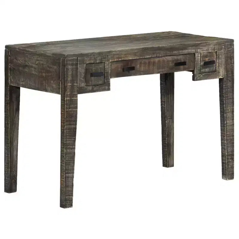 vidaXL Bureau noir 110x50x75 cm Bois de manguier massif