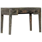 vidaXL Bureau noir 110x50x75 cm Bois de manguier massif