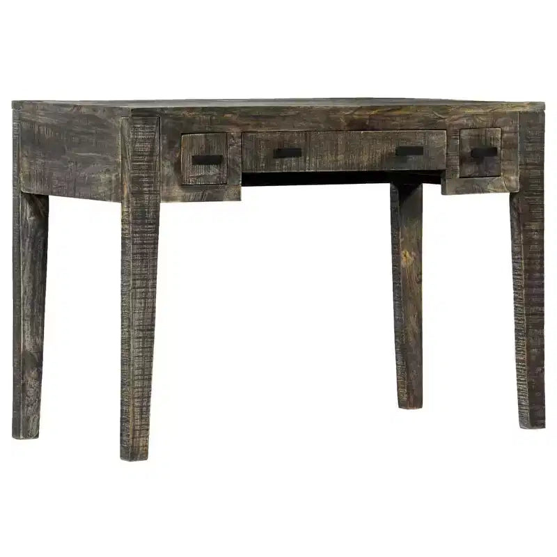 vidaXL Bureau noir 110x50x75 cm Bois de manguier massif