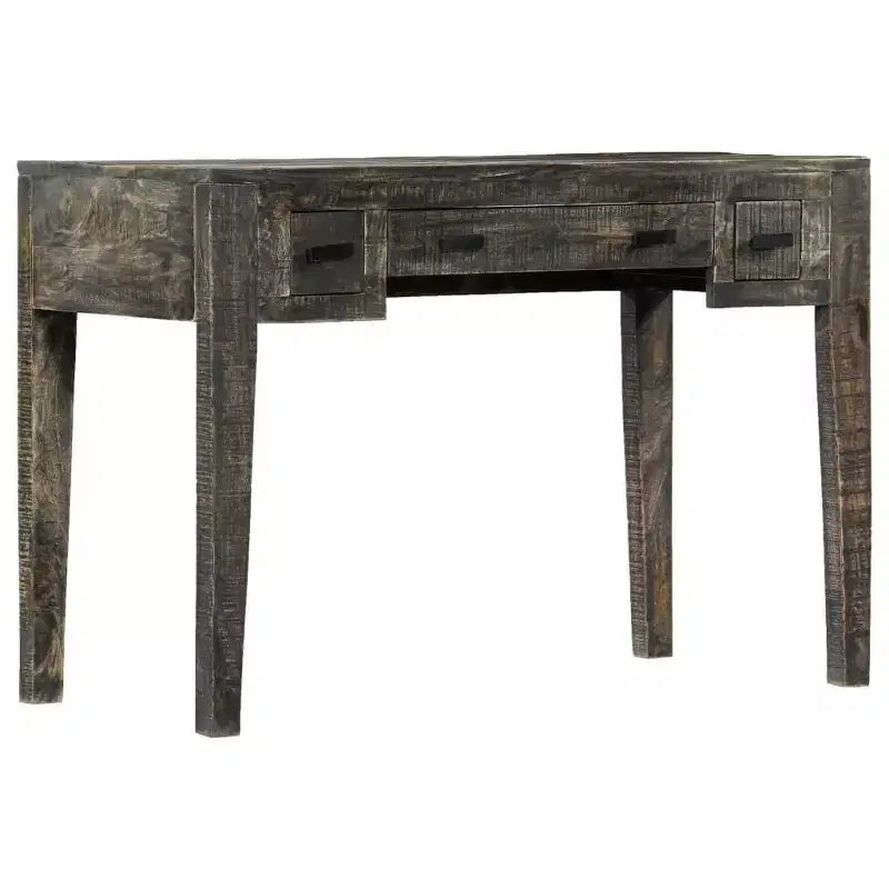 vidaXL Bureau noir 110x50x75 cm Bois de manguier massif
