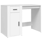 vidaXL Desk White Engineered Wood Standard Desk Rectangular Modern - White