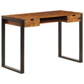 vidaXL Desk 43.3x21.7x30.7 Solid Acacia Wood and Steel