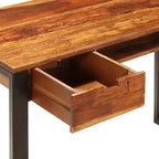 vidaXL Bureau 110x55x78 cm Bois d'acacia massif et acier