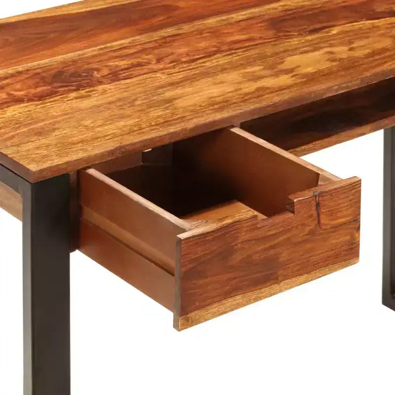 vidaXL Bureau 110x55x78 cm Bois d'acacia massif et acier