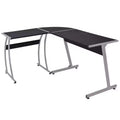 vidaXL Corner Desk L-Shaped Computer Desk Home Office Workstation Writing Desk - Black