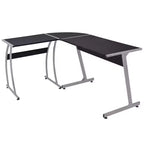 vidaXL Corner Desk L-Shaped Computer Desk Home Office Workstation Writing Desk - Black
