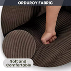 Acekool Fauteuil inclinable releveur en velours côtelé, Fauteuil chauffant massant avec double porte-gobelets et appui-tête en U pour salon
