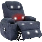 Acekool Fauteuil inclinable releveur en velours côtelé, Fauteuil chauffant massant avec double porte-gobelets et appui-tête en U pour salon