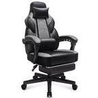 Chaises de Jeu Celebalcony pour Adultes avec Repose-Pieds, Dossier Haut, Support Lombaire Massant, Chaises d'Ordinateur Pivotantes à 360° et Réglables en Hauteur