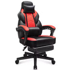 Chaises de Jeu Celebalcony pour Adultes avec Repose-Pieds, Dossier Haut, Support Lombaire Massant, Chaises d'Ordinateur Pivotantes à 360° et Réglables en Hauteur