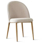 Ensemble de table de bistrot moderne en placage de chêne, table piédestal ronde 35 et 2 chaises de salle à manger à dossier incurvé pour les espaces de salle à manger d'appartement-Panipeachy
