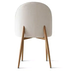 Ensemble de table de bistrot moderne en placage de chêne, table piédestal ronde 35 et 2 chaises de salle à manger à dossier incurvé pour les espaces de salle à manger d'appartement-Panipeachy