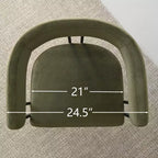 Ensemble de salle à manger 7 pièces avec chaises en velours, table ovale noire moderne et fauteuils rembourrés avec pieds en métal pour salle à manger - Panipeachy