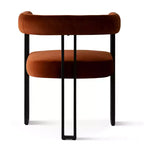 Ensemble de salle à manger 7 pièces avec chaises en velours, table ovale noire moderne et fauteuils rembourrés avec pieds en métal pour salle à manger - Panipeachy