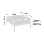 Table basse carrée moderne GDFStudio Fairview avec plateau de jeu et rangement caché