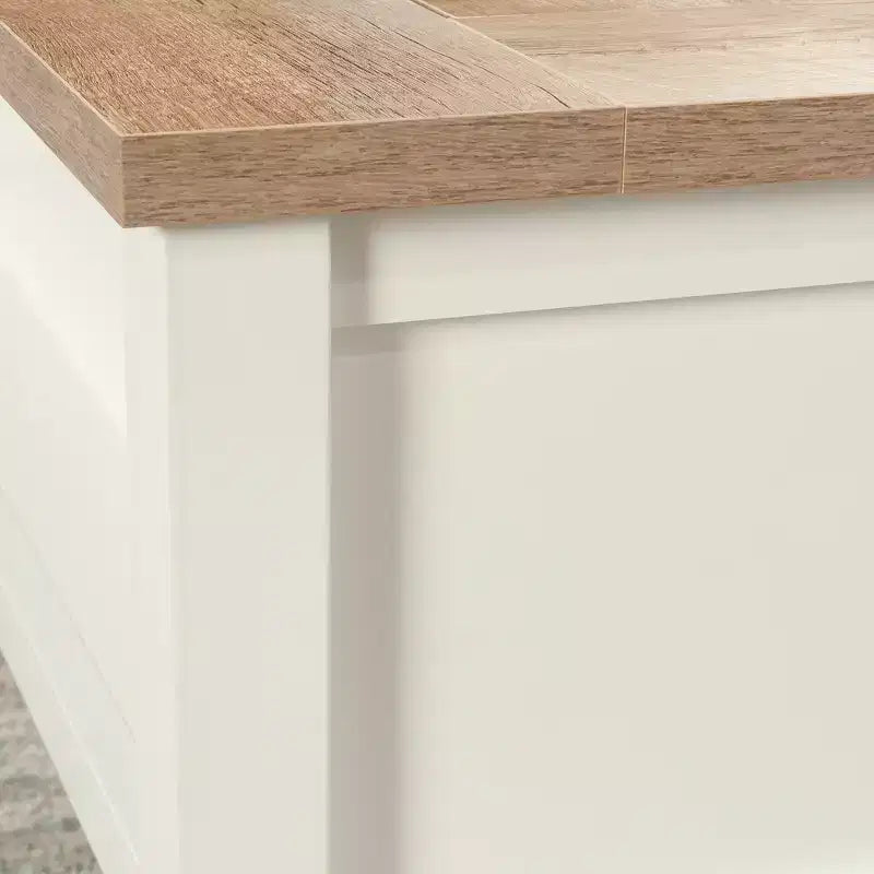 Table basse carrée moderne GDFStudio Fairview avec plateau de jeu et rangement caché