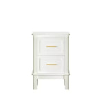 Table de chevet moderne Table d'appoint de chevet Table d'appoint de canapé Table d'appoint avec 2 tiroirs, Blanc crème - ModernLuxe