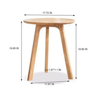 Table basse moderne TUYOHW avec cadre 100 % en bois de chêne, petite table d'appoint de 45 cm pour salon, table d'appoint ronde rustique, facile à assembler, naturelle