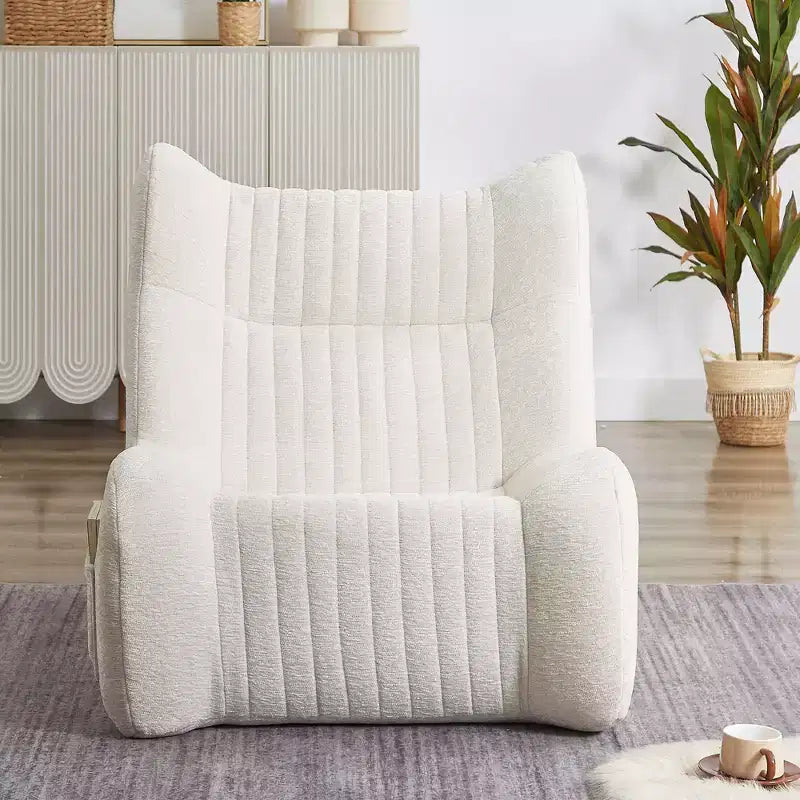 Fauteuil poire géant Okak avec accoudoirs, fauteuil de sol avec éponge haute résilience, canapé poire paresseux pour adultes, fauteuil d'appoint