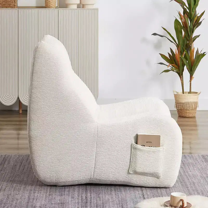 Fauteuil poire géant Okak avec accoudoirs, fauteuil de sol avec éponge haute résilience, canapé poire paresseux pour adultes, fauteuil d'appoint