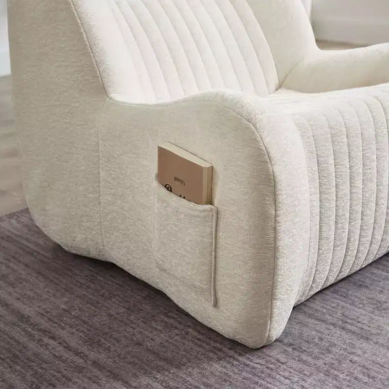 Fauteuil poire géant Okak avec accoudoirs, fauteuil de sol avec éponge haute résilience, canapé poire paresseux pour adultes, fauteuil d'appoint