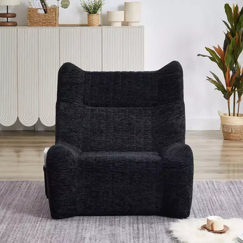 Fauteuil poire géant Okak avec accoudoirs, fauteuil de sol avec éponge haute résilience, canapé poire paresseux pour adultes, fauteuil d'appoint