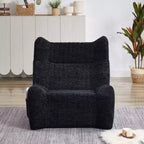Fauteuil poire géant Okak avec accoudoirs, fauteuil de sol avec éponge haute résilience, canapé poire paresseux pour adultes, fauteuil d'appoint