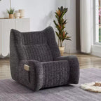 Fauteuil poire géant Okak avec accoudoirs, fauteuil de sol avec éponge haute résilience, canapé poire paresseux pour adultes, fauteuil d'appoint