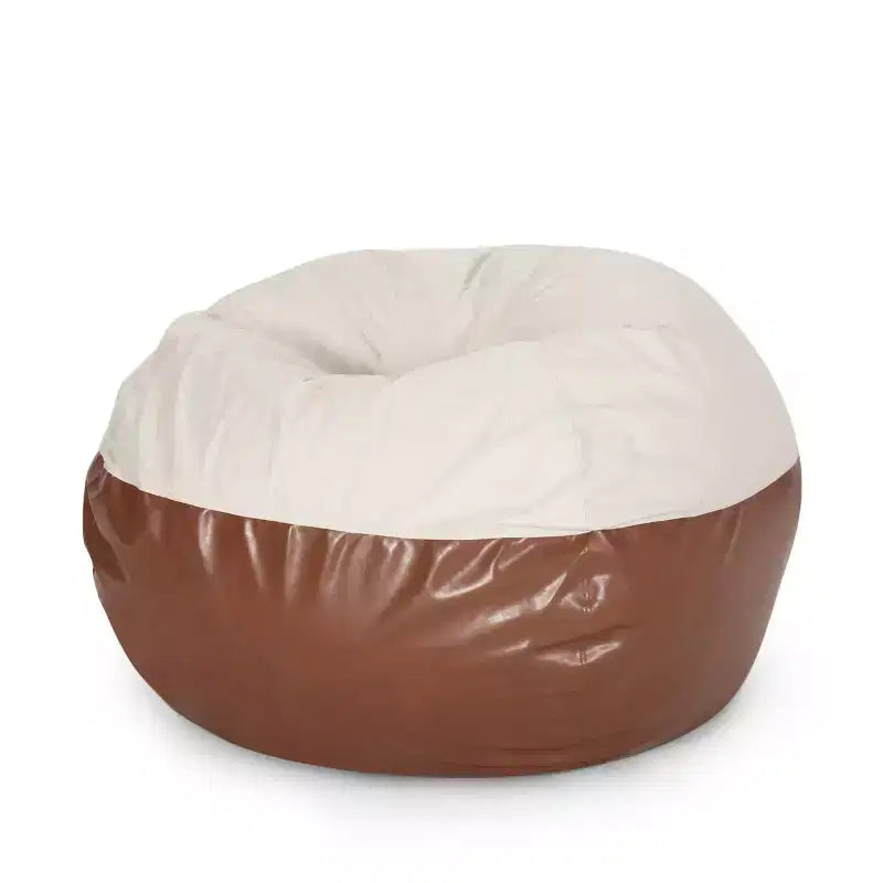 Okak 5 FT Fauteuil Poire Rond, Fauteuil Poire en Faux Cuir, Fauteuil de Sol Confortable pour Salon, Chambre à Coucher