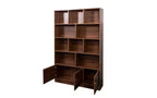 TUYOHW Étagères Hautes à 4 Niveaux avec 10 Cubes et 3 Portes, Bibliothèque Ouverte avec Meuble de Rangement, Bibliothèques en Bois pour Salon, Bureau