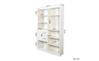 TUYOHW Étagères Hautes à 4 Niveaux avec 10 Cubes et 3 Portes, Bibliothèque Ouverte avec Meuble de Rangement, Bibliothèques en Bois pour Salon, Bureau