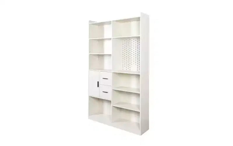 TUYOHW Étagères Hautes à 4 Niveaux avec 10 Cubes et 3 Portes, Bibliothèque Ouverte avec Meuble de Rangement, Bibliothèques en Bois pour Salon, Bureau
