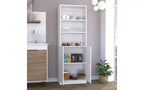 TUYOHW Étagères Modernes à 3 Niveaux avec 2 Portes, Bibliothèque Combinant Rangement Ouvert et Fermé, Bibliothèques Verticales pour Salon, Bureau à Domicile