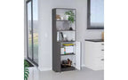 TUYOHW Étagères Modernes à 3 Niveaux avec 2 Portes, Bibliothèque Combinant Rangement Ouvert et Fermé, Bibliothèques Verticales pour Salon, Bureau à Domicile
